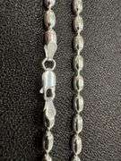 Sterling Silver Italian Oval Ball Bead Chain 4mm 925 Italy Rice Necklace 20"