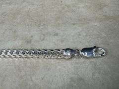 Sterling Silver Men's Franco Chain 4.6mm Solid 925 Italy New Bracelet 7"