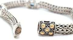 John Hardy wheaton chain blue topaz 3 stone bracelet