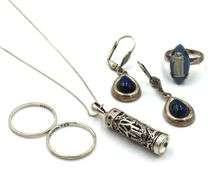 Group lot of vintage 925 sterling silver jewelry