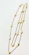 14KT Yellow Gold Disc Bead Station Necklace