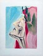 Highly Collectible Salvador Dali Original Color Engraving from The Divine Comedy