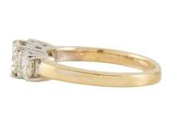 1.20ctw Round Diamond Three Stone Two Tone Ring in 14K