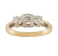 1.20ctw Round Diamond Three Stone Two Tone Ring in 14K