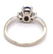 10kt White gold Linde star sapphire ring