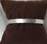 Stainless Steel Silver Color Roman Numeral Bracelet