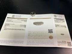 CERTIFIED LADIES 18K WHITE GOLD DIAMOND RING