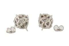 Effy 1.30ctw Round Diamond Halo Stud Earrings in 14K