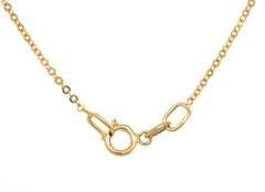 14kt Yellow gold 0.47ct round brilliant cut diamond pendant on chain