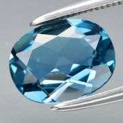 VVS grade 1.93ct 9x7mm pendant cut London Blue Topaz!