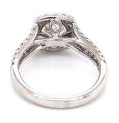 14kt White gold 1.32ctw round brilliant cut lab grown with 0.79ctw split shank halo ring