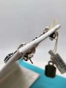 Magnificent pair earring Topaz and diamond in Silver – GGA Certified