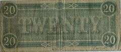 $20 Feb 17 1864 Series CSA Note