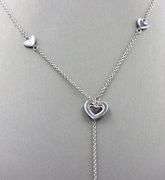 Tiffany & co heart lariat necklace in 925 sterling silver