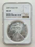 2009 American Silver Eagle, NGC MS69