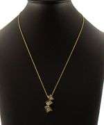 1.30ctw Round Diamond Zigzag Pendant Necklace in 14K