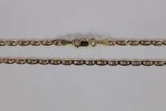 10k Gold Rose White Yellow Tri Color Solid Valentino Diamond-Cut Star Link Chain 2.6mm Necklace 18"