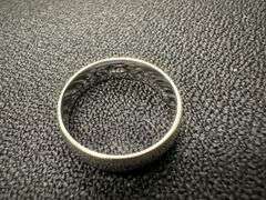 14k White Solid Gold 6mm Domed Plain Men's Women's Wedding Band Size 9