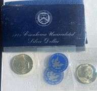 1971-4 Blue Pack Unc Silver Dollars.