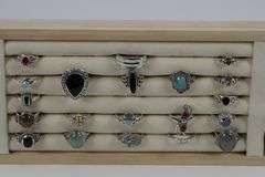 Sterling Silver Curated Ring Assortment Various Sizes & Styles (20 Ring Lot)