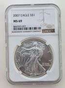 2007 American Silver Eagle, NGC MS69