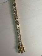 CERTIFIED BRAND NEW 14K YELLOW GOLD DIAMOND TENNIS BRACELET