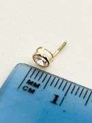 14KT Yellow Gold 1/4 Carat Each Moissanite Pair Of Stud Earrings