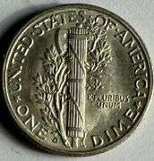 1939 D Full Bands Choice BU Mercury Dime