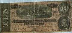 $10 Feb 17 1864 Series CSA Note.