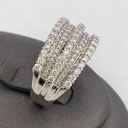 CERTIFIED BRAND NEW 14K WHITE GOLD DIAMOND RING / BAND