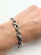 925 Sterling Silver Carolyn Pollack Vintage X-Link Infinity Interlocking Links Bracelet