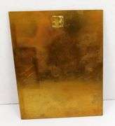 Vintage French Painting on Brass Plaque - Leo Legler