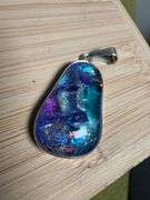 Sterling Silver 925 One of a Kind Dichroic Glass Pendant