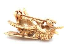 Nicely Sculpted 14K YG Honey Bee Brooch/Pin