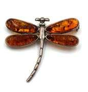 925 Sterling silver fire fly brooch