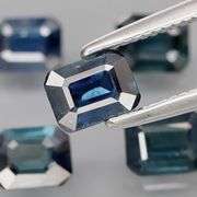Beautifully colored 2.26ct ink blue Sapphire set
