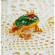 Frog Prince Crystal Jeweled Trinket Box
