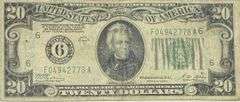 $20 1928 A Atlanta Numerical Series FRN