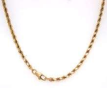 Heavy, Durable 14K YG Diamond Cut Rope Necklace
