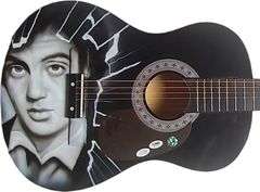 Billy Joel Autographed Signed Hand Airbrushed Painting Acoustic Guitar ACOA PSA