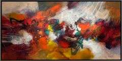Vibrant Original on Canvas Andrea Palacios Solar Flare