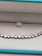 Very rare natural Mine Cut Diamond Bracelet in silver