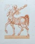 Highly Collectible Salvador Dali Original Color Engraving from The Divine Comedy