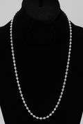 .925 Italian Sterling Silver 5mm Bead Chain Necklace 24 Inches
