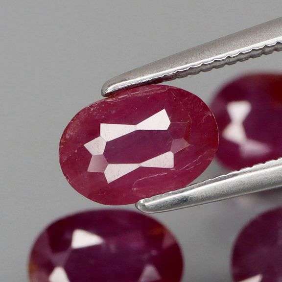 Collectors set of 4 UNTREATED Winza Rubies weighing 5.78 carats!