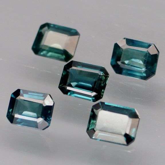 What a unique color palette! 2.22ct set of REAL blue green Australian Sapphires