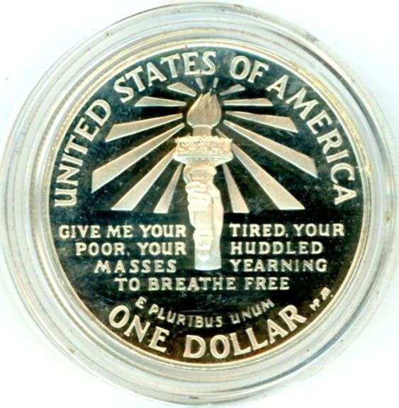 1986 Proof Statue of Liberty Silver Commemorative Dollar