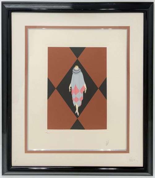Erte "Manhattan Mary IV" Signed Limited Edition Serigraph Framed