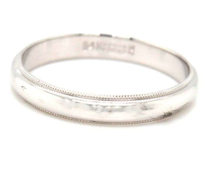 Nice New Old Stock 14K WG Wedding Band