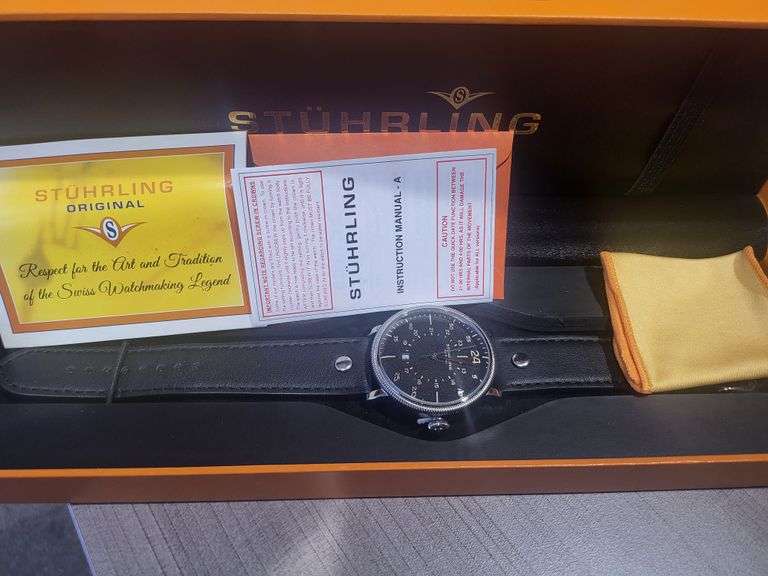 Original Stuhrling Swiss Made Watch in exclusive box set